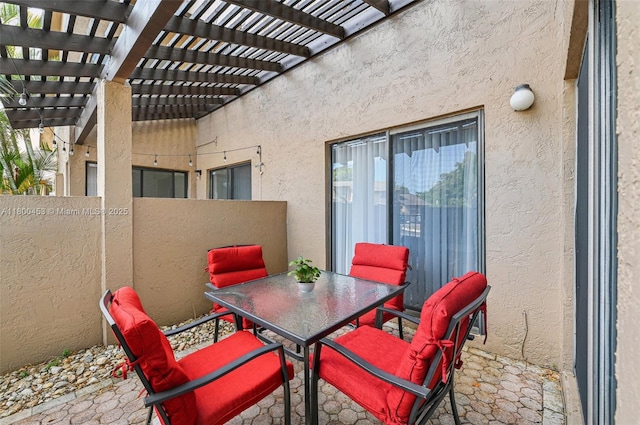 2323 NW 37th Ave, Coconut Creek, FL 33066 - view of patio featuring outdoor dining space and a pergola