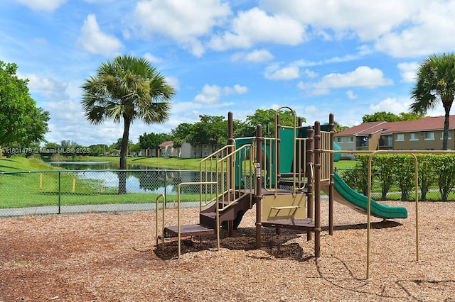 1141 Lake Victoria Dr Unit E, West Palm Beach, FL 33411 - community playground with fence and a water view