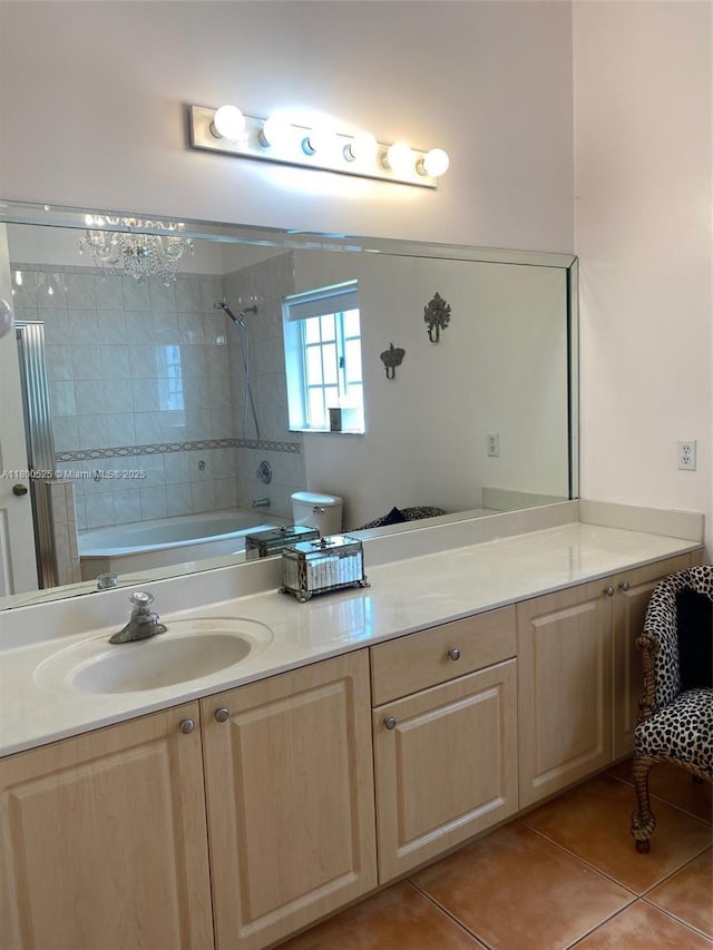 13135 SW 218th Ter, Miami, FL 33170 - bathroom featuring tile patterned flooring, tub / shower combination, and vanity