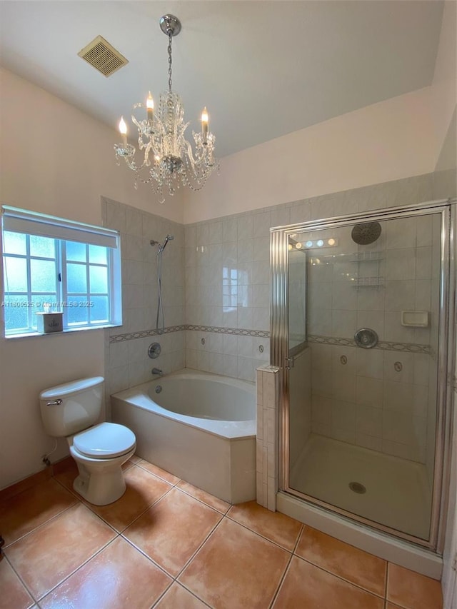 13135 SW 218th Ter, Miami, FL 33170 - bathroom with tile patterned flooring, a shower stall, and a garden tub