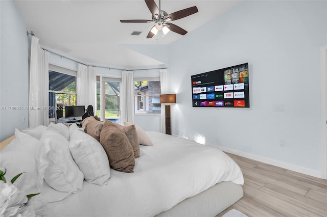 2623 Oakbrook Dr, Weston, FL 33332 - bedroom with wood finished floors, a ceiling fan, and access to exterior