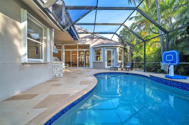 2623 Oakbrook Dr, Weston, FL 33332 - outdoor pool featuring a patio area and glass enclosure