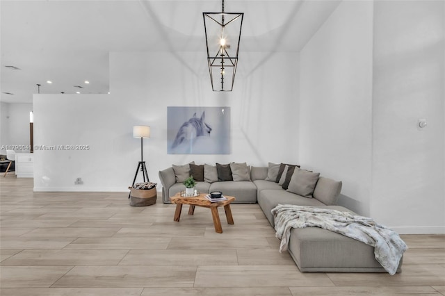 2623 Oakbrook Dr, Weston, FL 33332 - living room featuring baseboards, recessed lighting, and wood finished floors