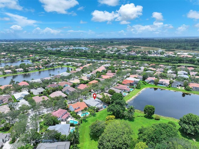 2623 Oakbrook Dr, Weston, FL 33332 - aerial perspective of suburban area featuring a nearby body of water