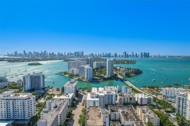 1345 Lincoln Unit 1006, Miami Beach, FL 33139 - drone / aerial view of a view of skyline and a nearby body of water
