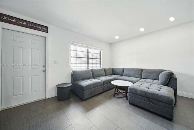 13344 SW 59th Ln, Miami, FL 33183 - living room featuring baseboards and recessed lighting