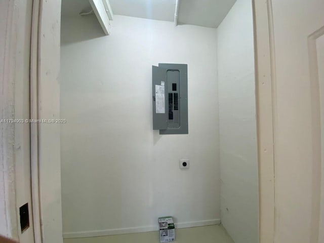 22011 Catherine Prt, Charlotte, FL 33952 - clothes washing area with electric dryer hookup and electric panel