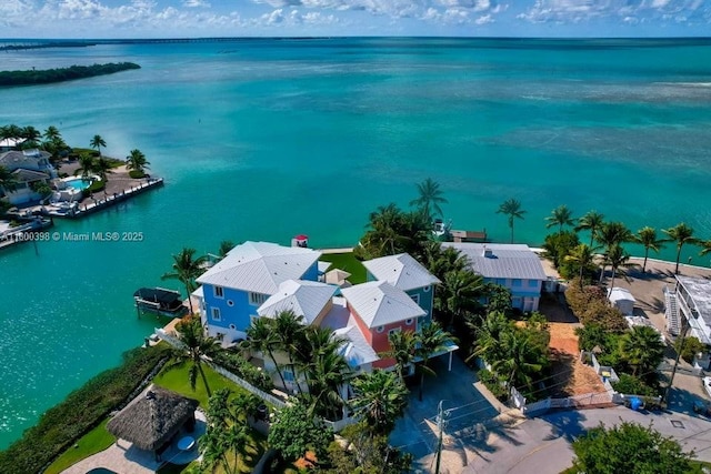 drone / aerial view of a nearby body of water