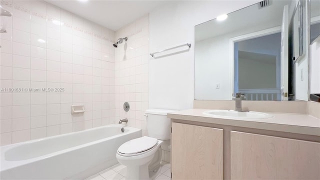 781 SW 148th Ave Unit 1513, Sunrise, FL 33325 - bathroom featuring toilet, vanity, tile patterned floors, and  shower combination