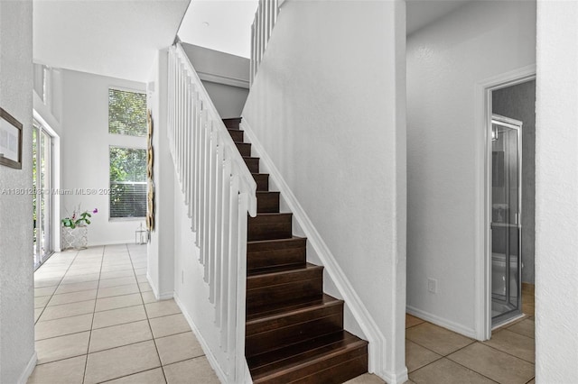 5832 NW 120th Ave, Coral Springs, FL 33076 - staircase with tile patterned flooring