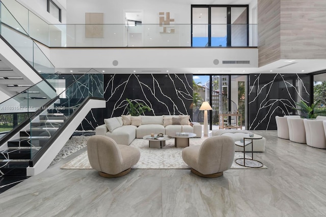 521 Holiday Dr, Hallandale Beach, FL 33009 - community lobby featuring a high ceiling