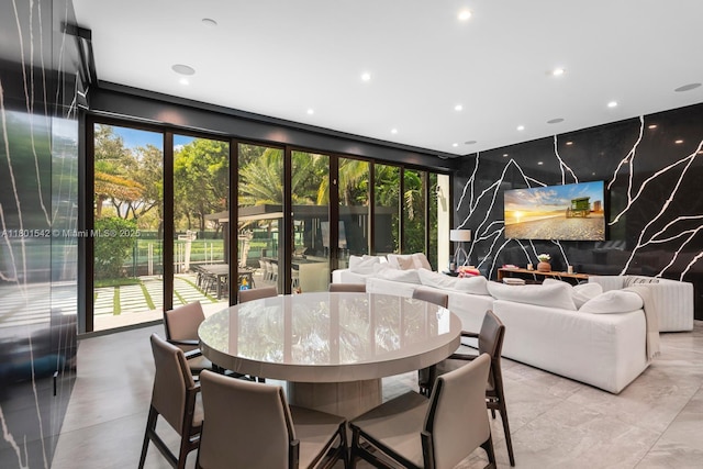 521 Holiday Dr, Hallandale Beach, FL 33009 - dining space with recessed lighting