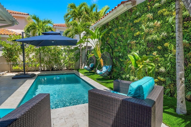 1496 Breakwater Ter, Hollywood, FL 33019 - view of pool featuring a patio area and a fenced backyard
