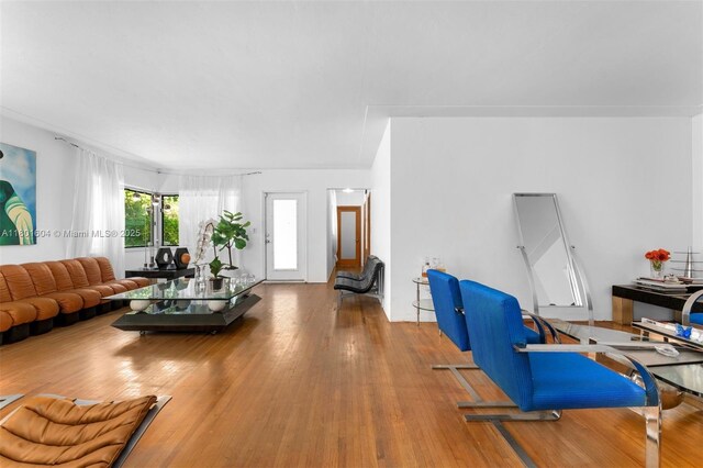 650 NE 60th St, Miami, FL 33137 - living room featuring wood finished floors