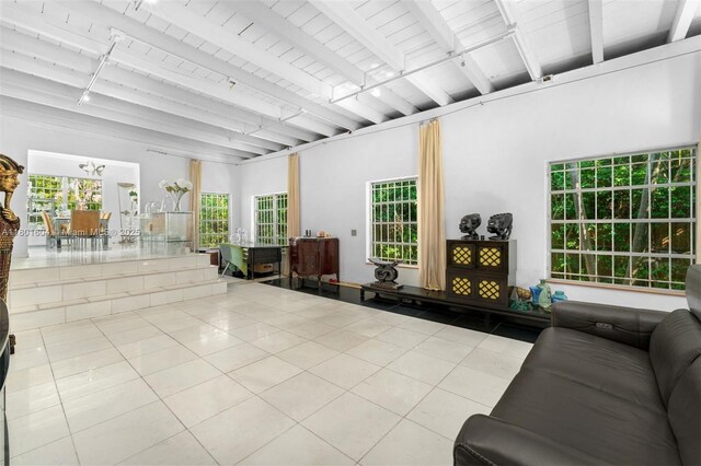 650 NE 60th St, Miami, FL 33137 - building lobby featuring beamed ceiling