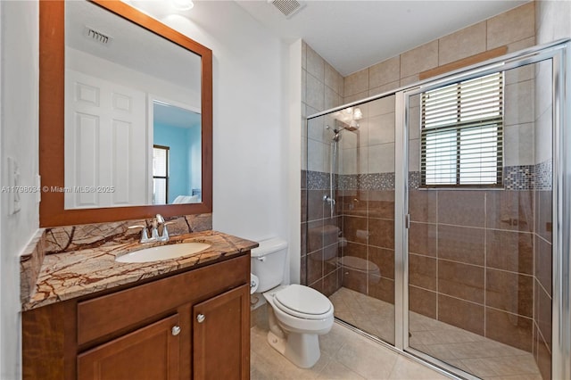 2691 NW 83rd Ter, Cooper City, FL 33024 - full bathroom featuring toilet, a stall shower, and vanity