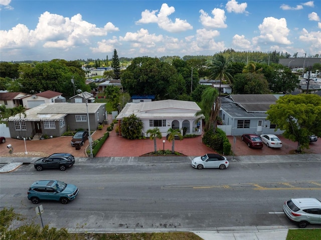 aerial view of residential area