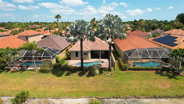 4940 Gateway Gardens Dr, Boynton Beach, FL 33436 - aerial perspective of suburban area with a pool