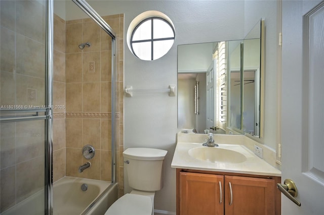 4940 Gateway Gardens Dr, Boynton Beach, FL 33436 - bathroom featuring enclosed tub / shower combo, toilet, and vanity