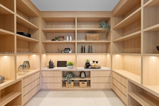 view of storage area