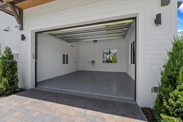 garage featuring electric panel