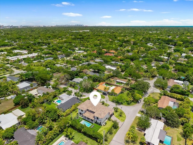 aerial view of residential area