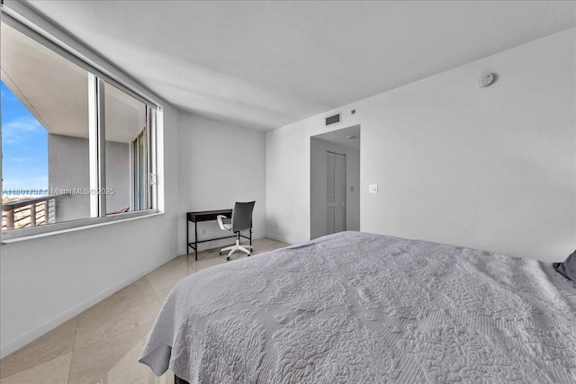 view of tiled bedroom