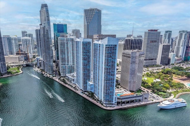 city view with a nearby body of water
