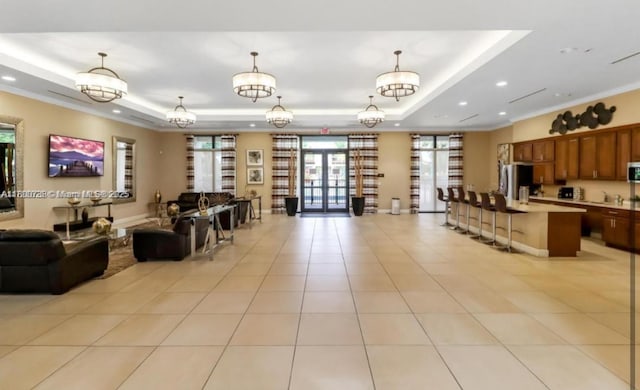 15400 SW 176th Ln, Miami, FL 33187 - building lobby with recessed lighting and ornamental molding