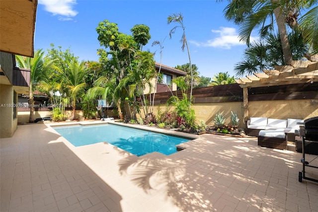 1032 NE 204th Ln Unit B, Miami, FL 33179 - view of swimming pool featuring a patio and fence
