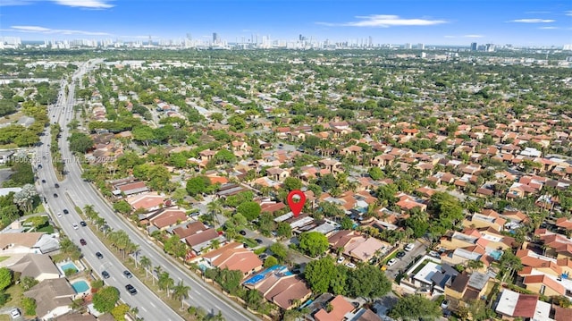 1032 NE 204th Ln Unit B, Miami, FL 33179 - aerial overview of property's location featuring a view of skyline and a major roadway