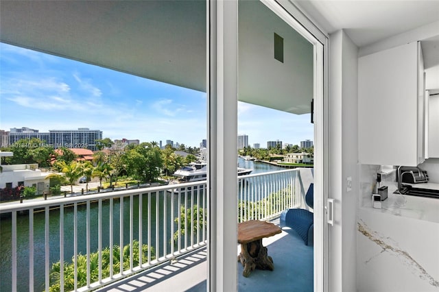 137 Golden Isles Dr Unit 305, Hallandale Beach, FL 33009 - balcony featuring a water view and a view of city