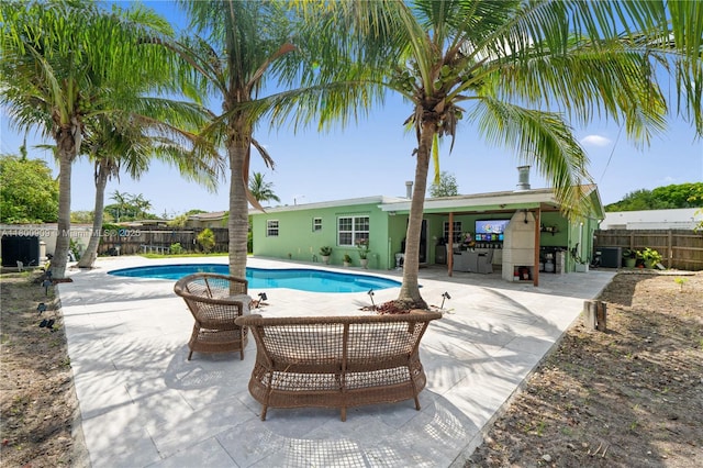 6307 NW 19th Ct, Margate, FL 33063 - view of swimming pool featuring a fenced backyard and a patio area