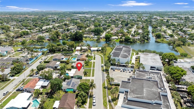 6307 NW 19th Ct, Margate, FL 33063 - aerial overview of property's location with a large body of water and nearby suburban area