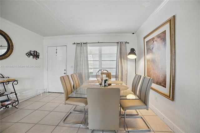 6400 Sheridan St, Hollywood, FL 33024 - dining space with crown molding and light tile patterned flooring