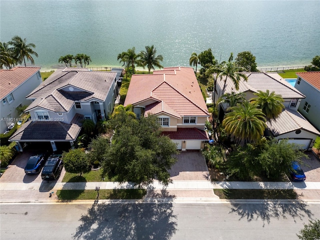 5087 SW 183rd Ave, Miramar, FL 33029 - aerial perspective of suburban area with a large body of water