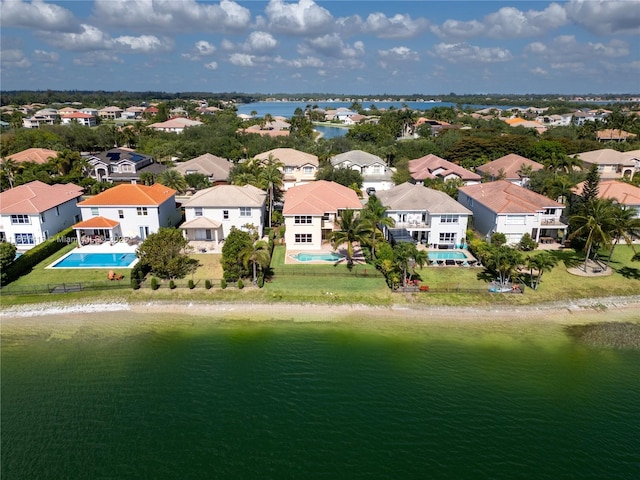 5087 SW 183rd Ave, Miramar, FL 33029 - aerial perspective of suburban area featuring a large body of water and a pool area