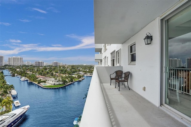 137 Golden Isles Dr Unit 1105, Hallandale Beach, FL 33009 - balcony with a water view and a view of city