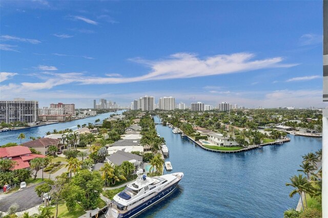 137 Golden Isles Dr Unit 1105, Hallandale Beach, FL 33009 - aerial view of a skyline view and a nearby body of water