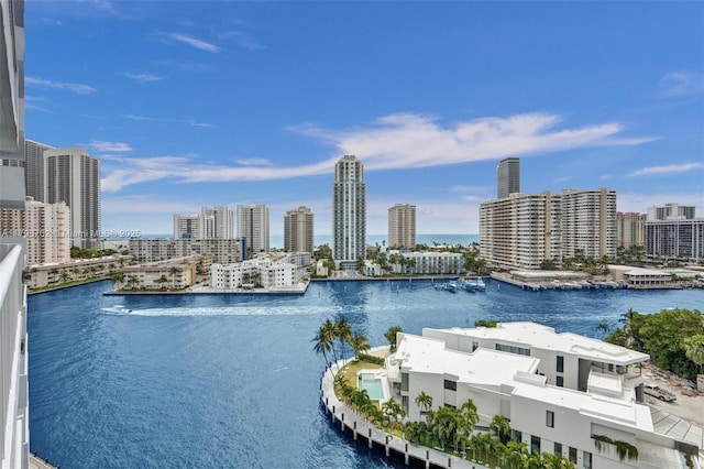 137 Golden Isles Dr Unit 1105, Hallandale Beach, FL 33009 - water view with a view of skyline