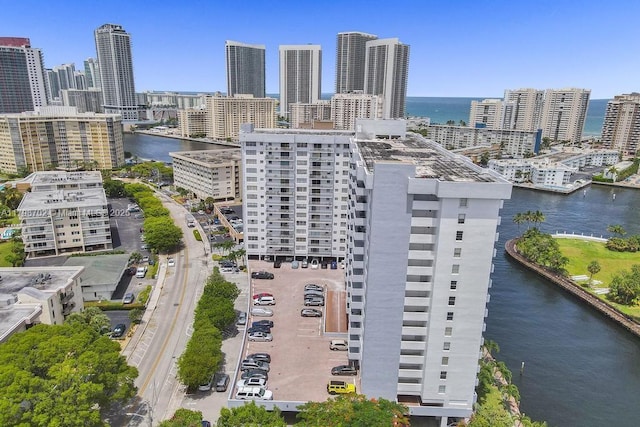 137 Golden Isles Dr Unit 1105, Hallandale Beach, FL 33009 - aerial view of a nearby body of water and a skyline view