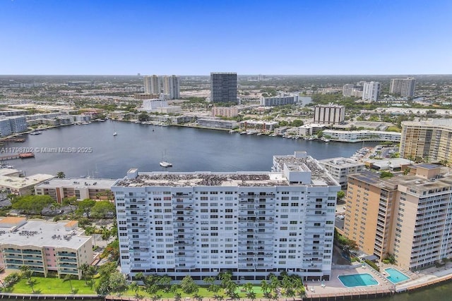 137 Golden Isles Dr Unit 1105, Hallandale Beach, FL 33009 - view of urban area featuring a large body of water and a pool