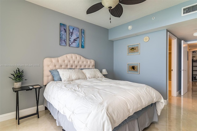 16699 Collins Ave Unit 3401, Sunny Isles Beach, FL 33160 - bedroom with baseboards and a ceiling fan