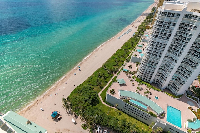 16699 Collins Ave Unit 3401, Sunny Isles Beach, FL 33160 - drone / aerial view of expansive coastline and a pool area