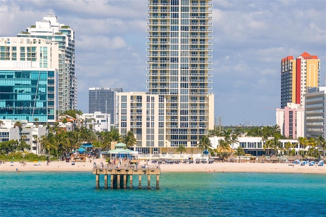 16699 Collins Ave Unit 3401, Sunny Isles Beach, FL 33160 - water view featuring nearby urban area and local beach