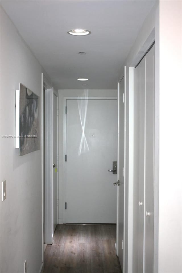 2602 E Hallandale Beach Blvd Unit R408, Hallandale Beach, FL 33009 - hall featuring wood finished floors and recessed lighting