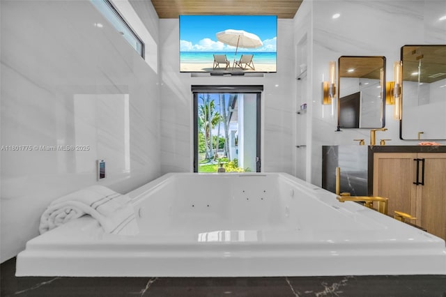 4430 Casper Ct, Hollywood, FL 33021 - full bath featuring a jetted tub and vanity