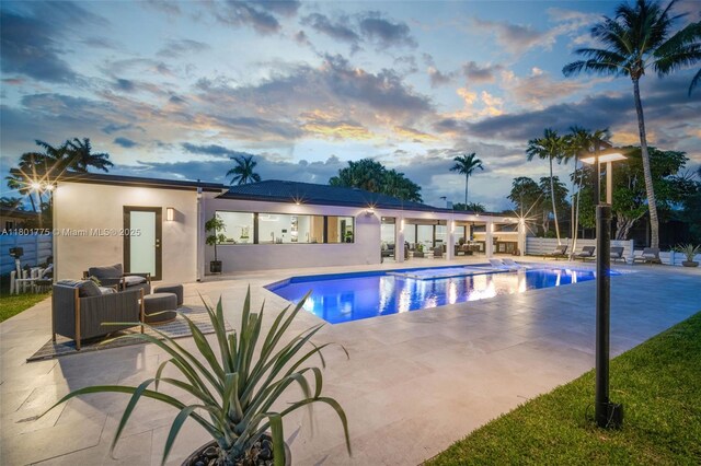 4430 Casper Ct, Hollywood, FL 33021 - outdoor pool featuring a patio