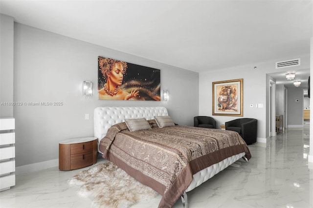 2600 Island Blvd Unit 2603, Aventura, FL 33160 - bedroom with light marble finish floors and baseboards