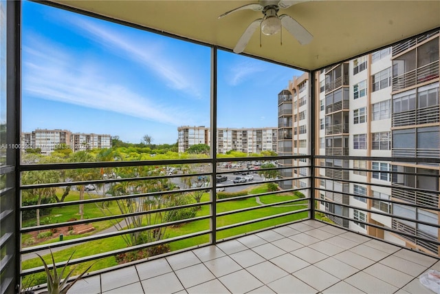 1100 Saint Charles Pl Unit 407, Pembroke Pines, FL 33026 - unfurnished sunroom with a city view